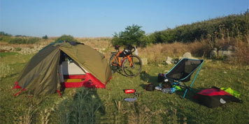 A setup for a three month cycle tour