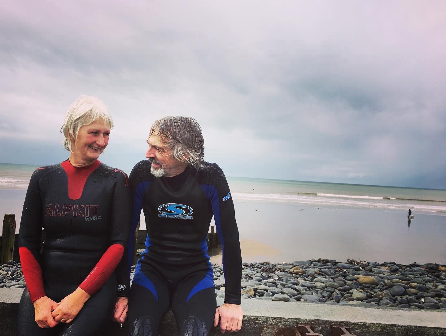 Dawn & Chris Enjoying Year Round Swimming