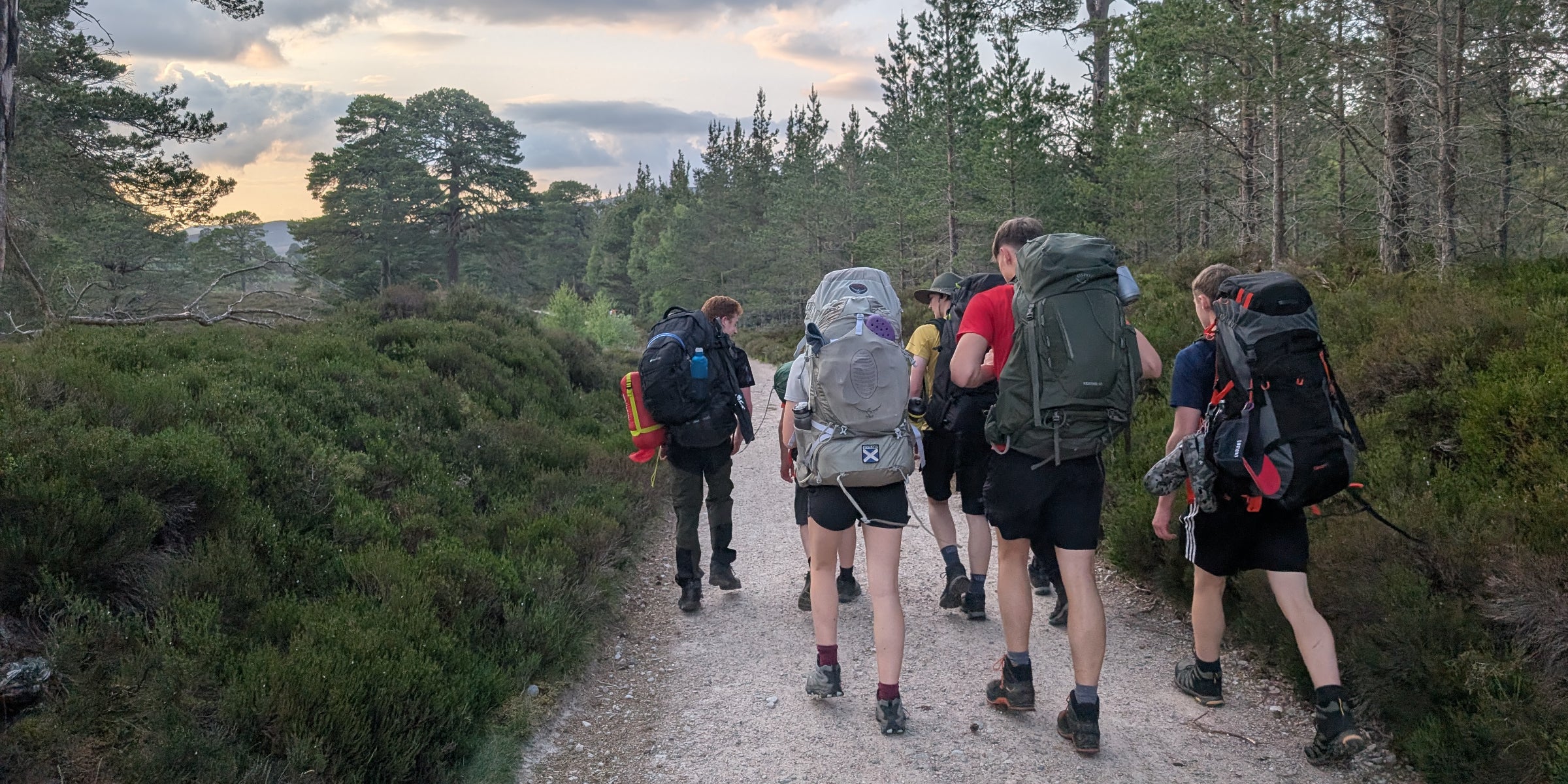 Hiking in Scotland with rucksacks