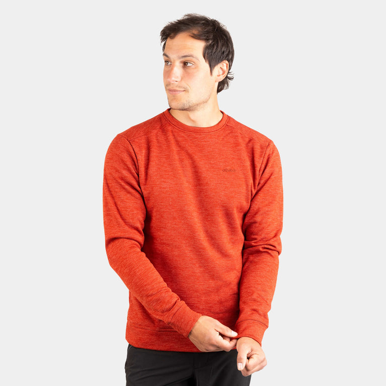 alpkit mens redpoint crew neck jumper in brick|sl