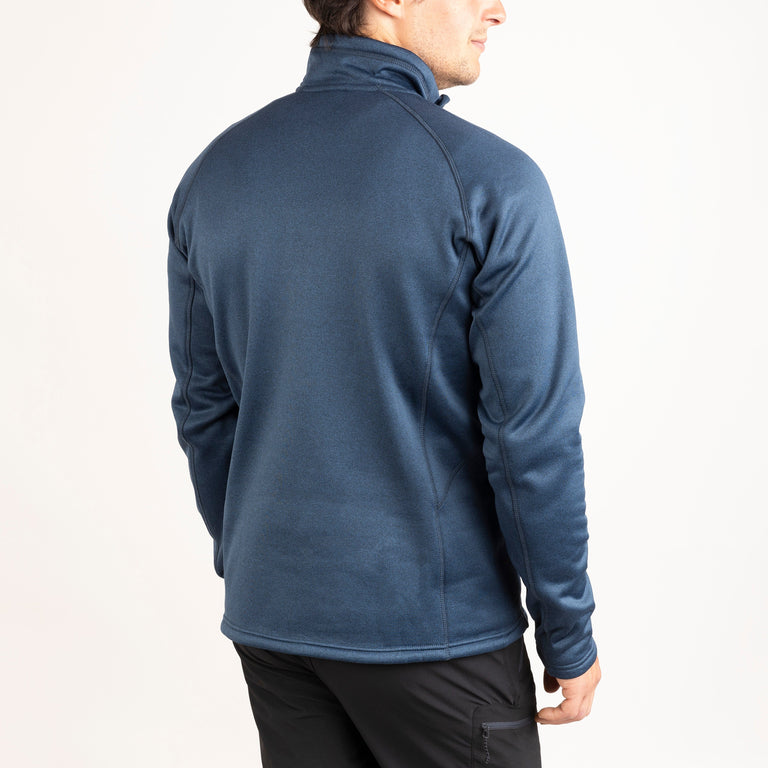 Alpkit Yakutian men's fleece in Outerspace blue back|sl