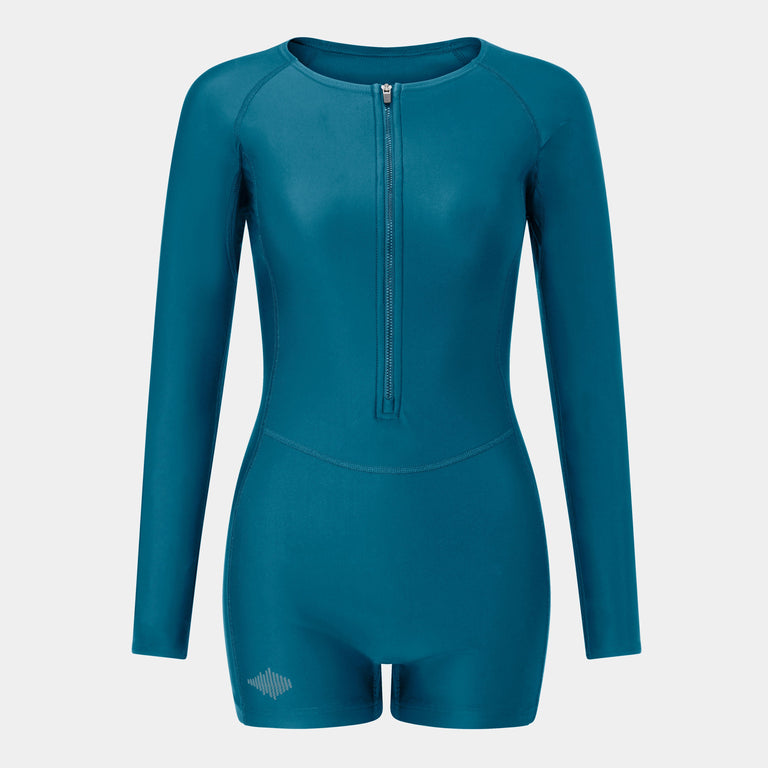 Nessie Long sleeved one-piece swimsuit in Celestial