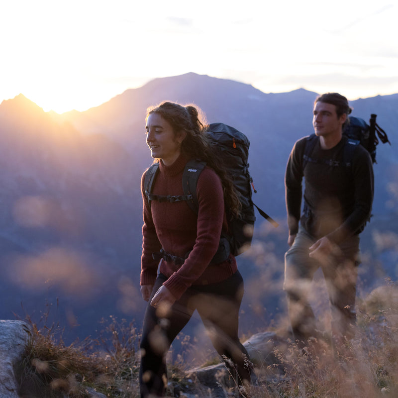 Rago Women's Moss Knit jumper in Brick red