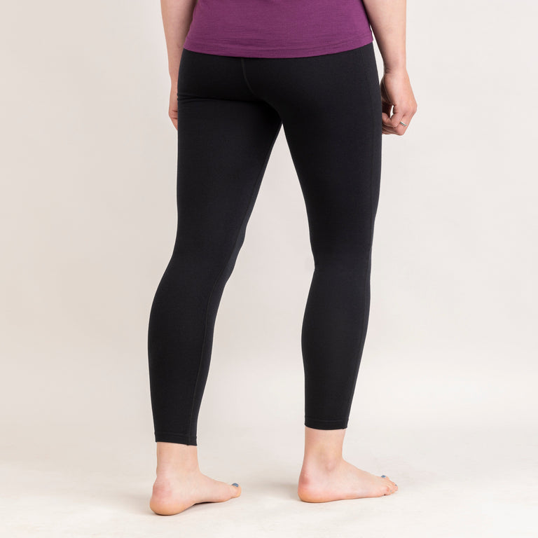 alpkit womens kepler merino leggings in black back|rg