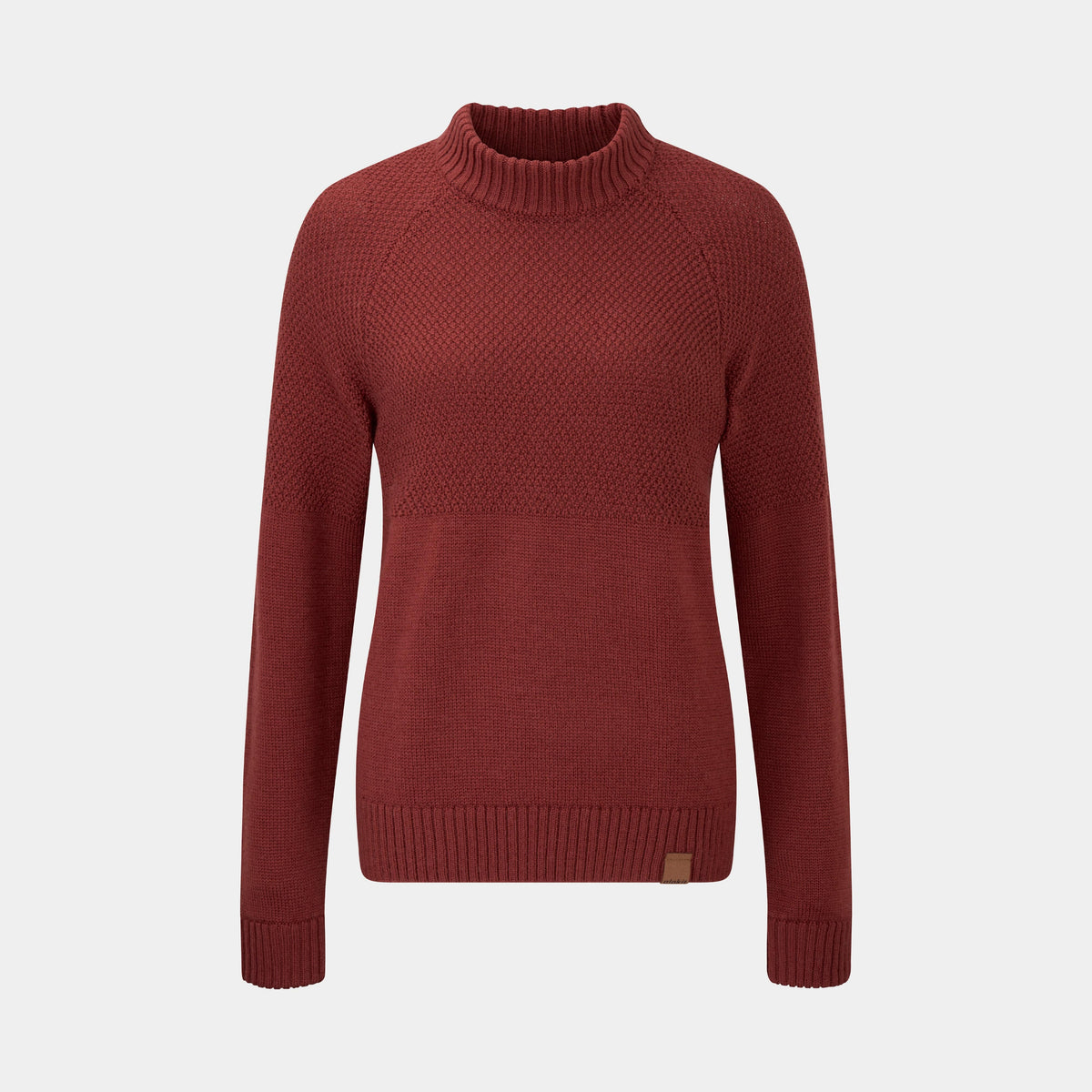 Rago Women's Moss Knit jumper in Brick red
