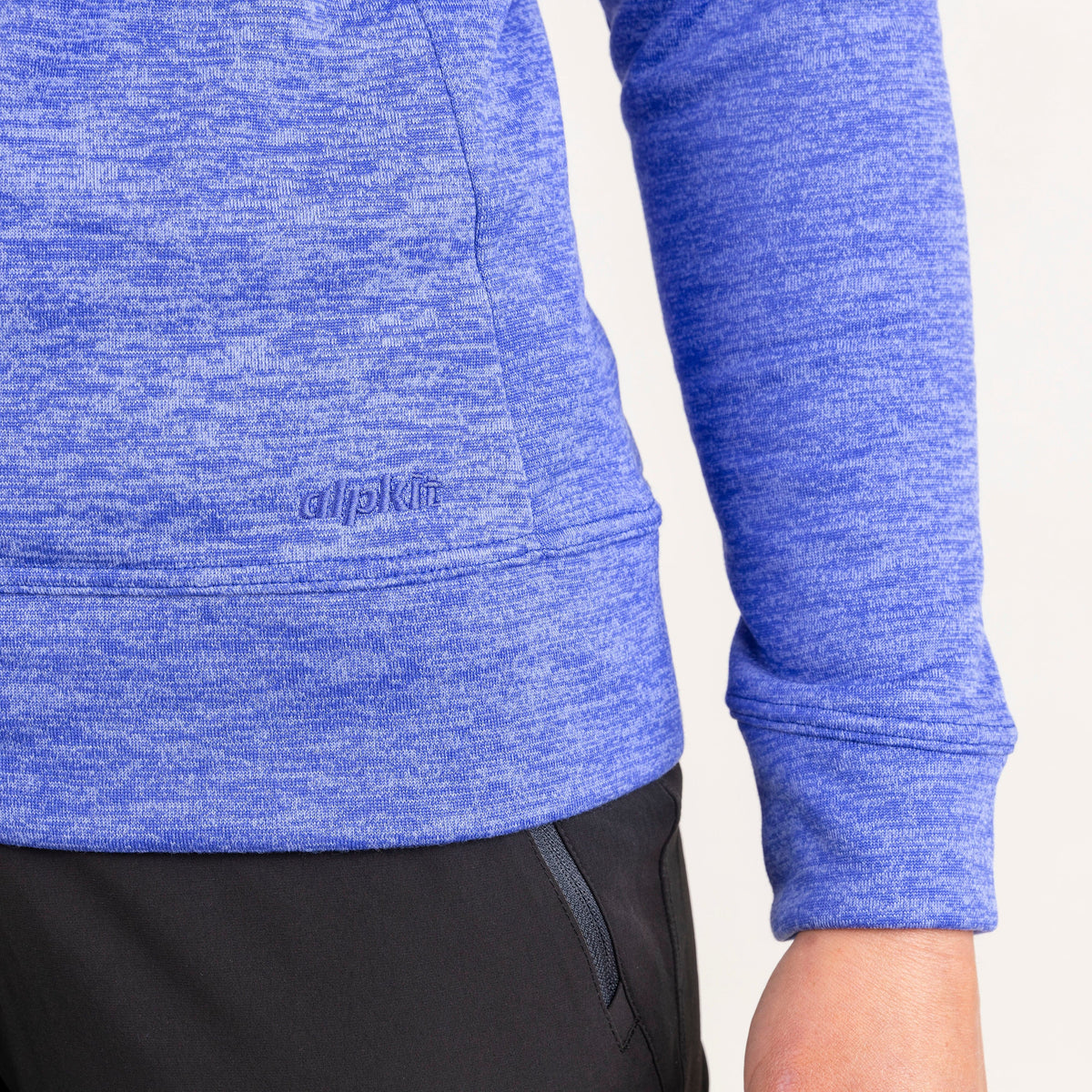 alpkit womens redpoint crew neck jumper in iris purple logo