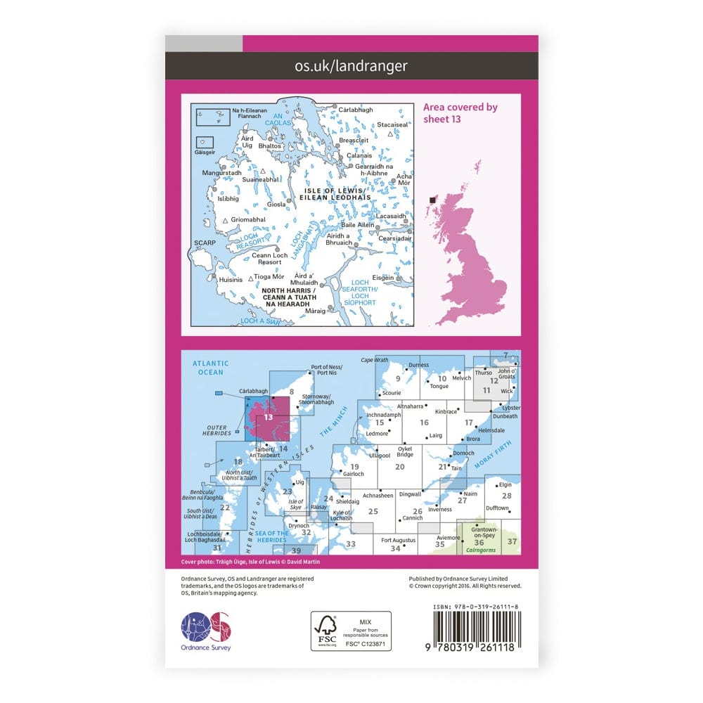 OS Landranger / West Lewis & North Harris
