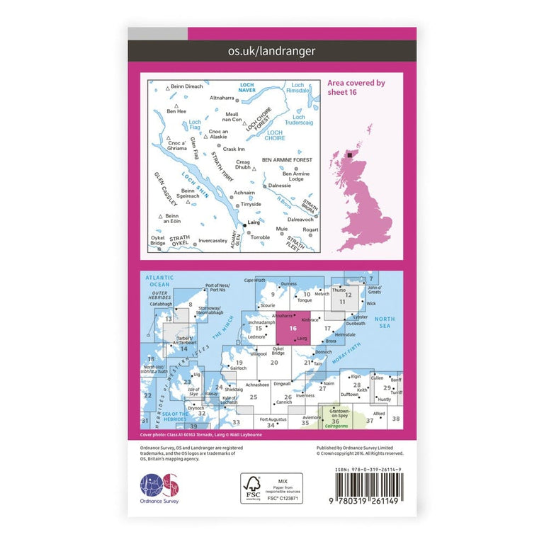 OS Landranger / Lairg & Loch Shin
