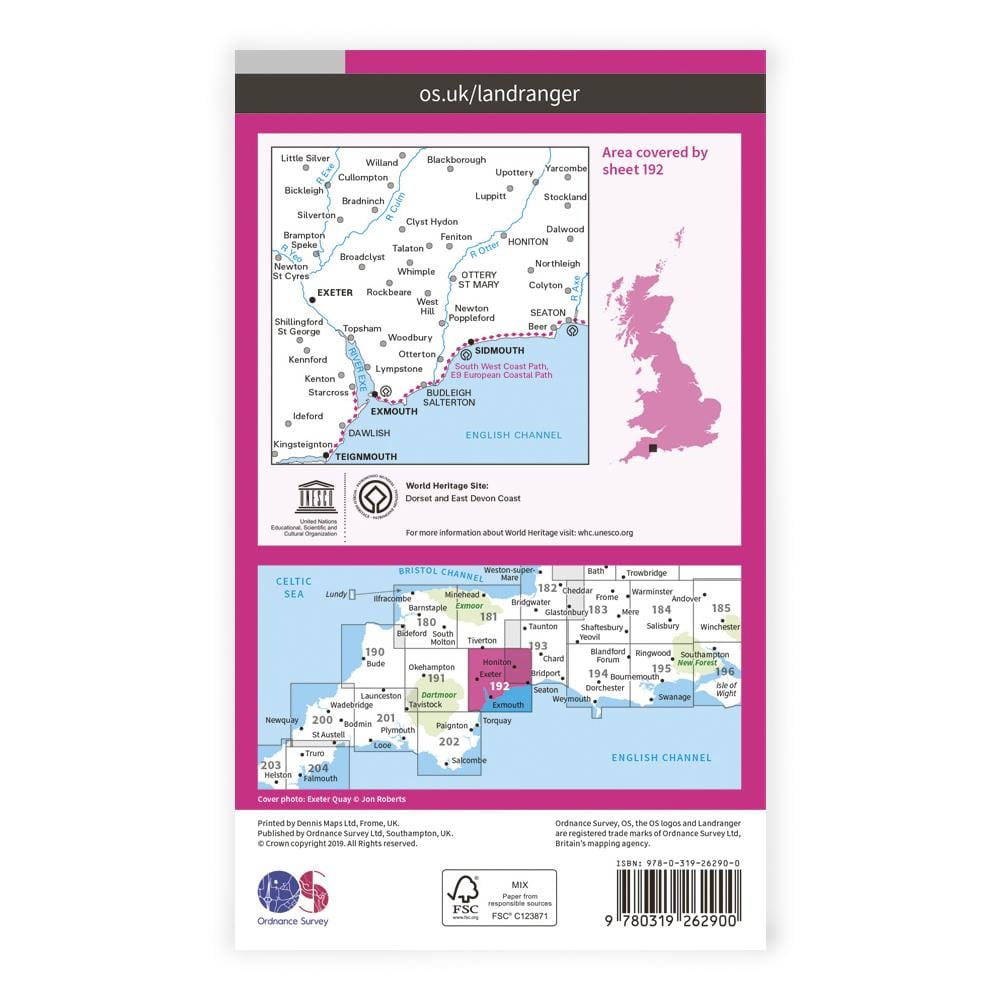 OS Landranger / Exeter & Sidmouth