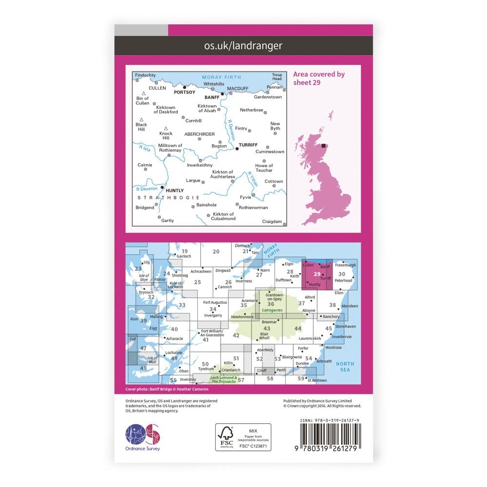 OS Landranger / Banff, Huntly, Portsoy