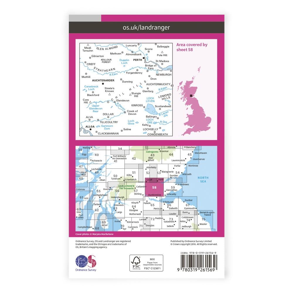 OS Landranger / Perth To Alloa