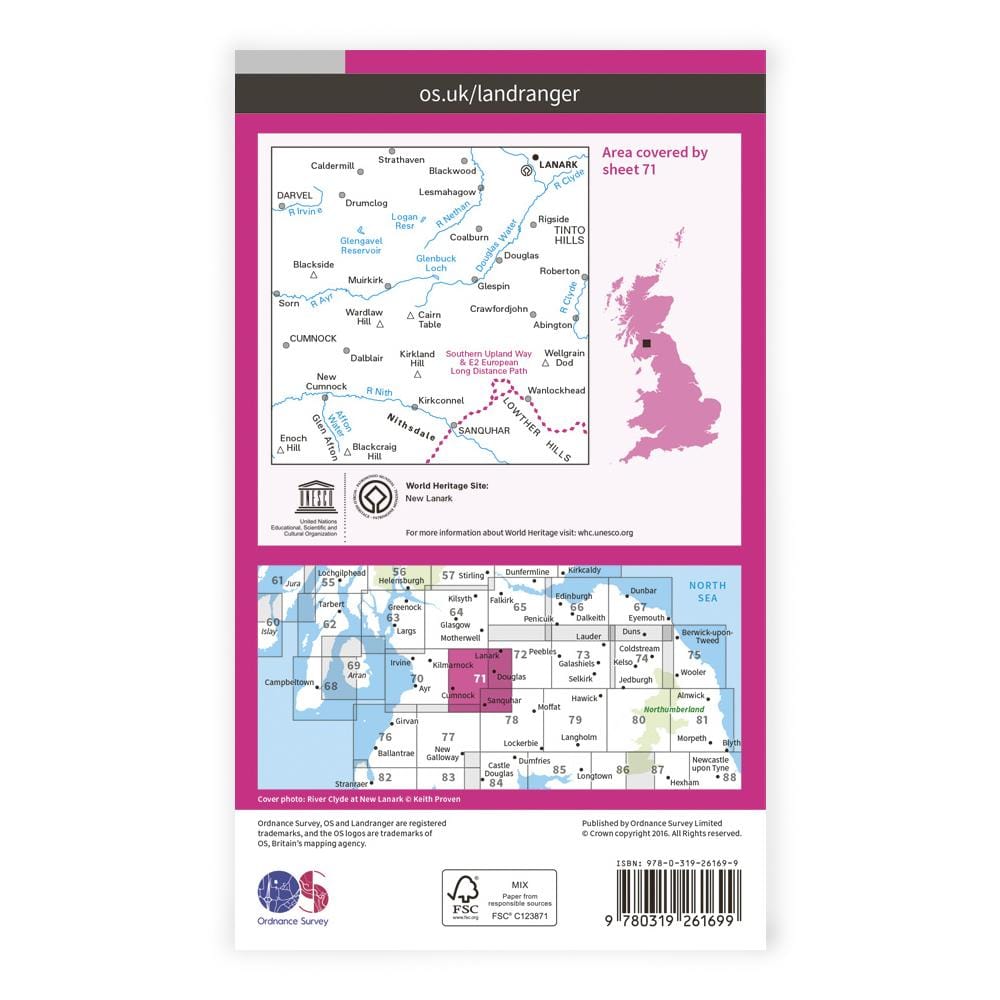 OS Landranger / Lanark & Upper Nithsdale