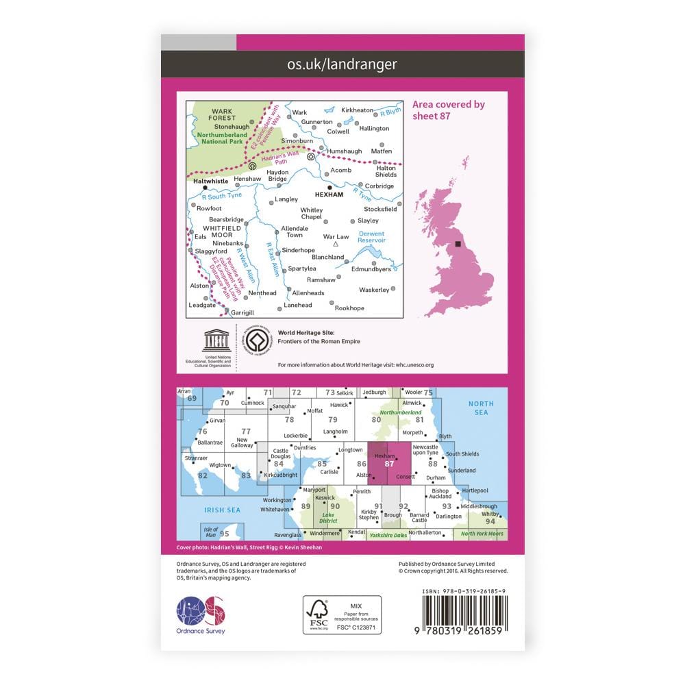 OS Landranger / Hexham & Haltwhistle