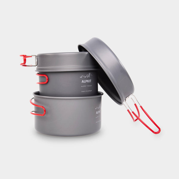 8pcs Outdoor Pan Set Stainless Steel Stacking Pots Hiking Pot Camping Cookware Non-stick Picnic