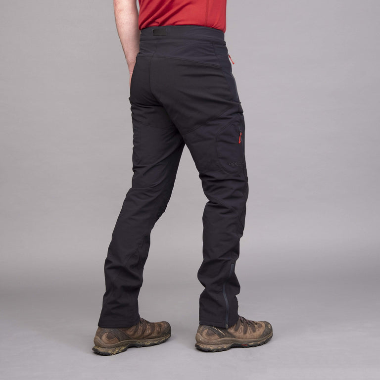 mens ardent softshell trouser pant in black rear|al