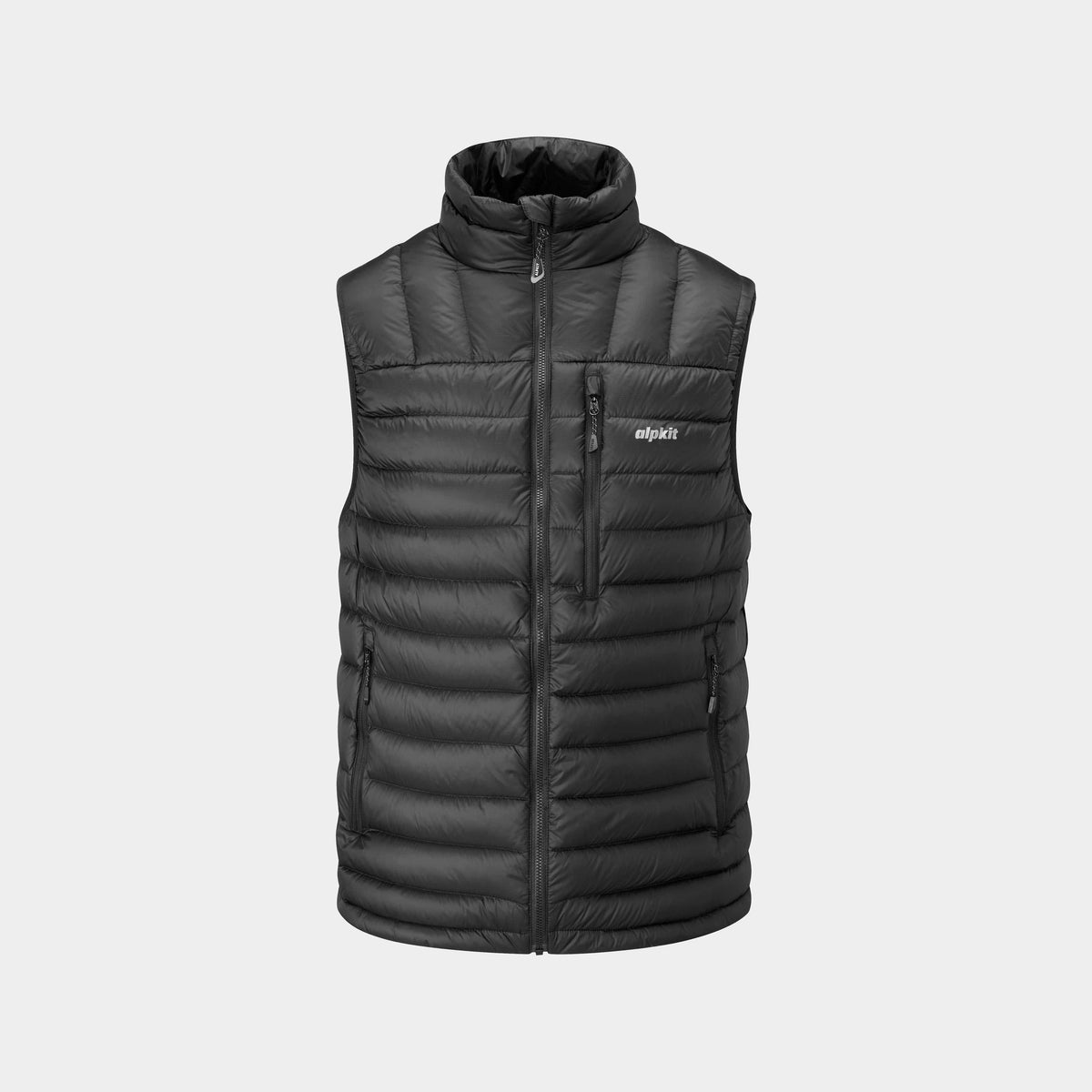 Alpkit mens filoment vest recycled down gilet in black - black - closed