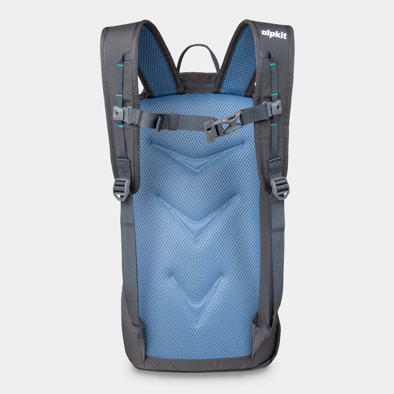 alpkit gnarl 15 backpack day sack in dark grey back