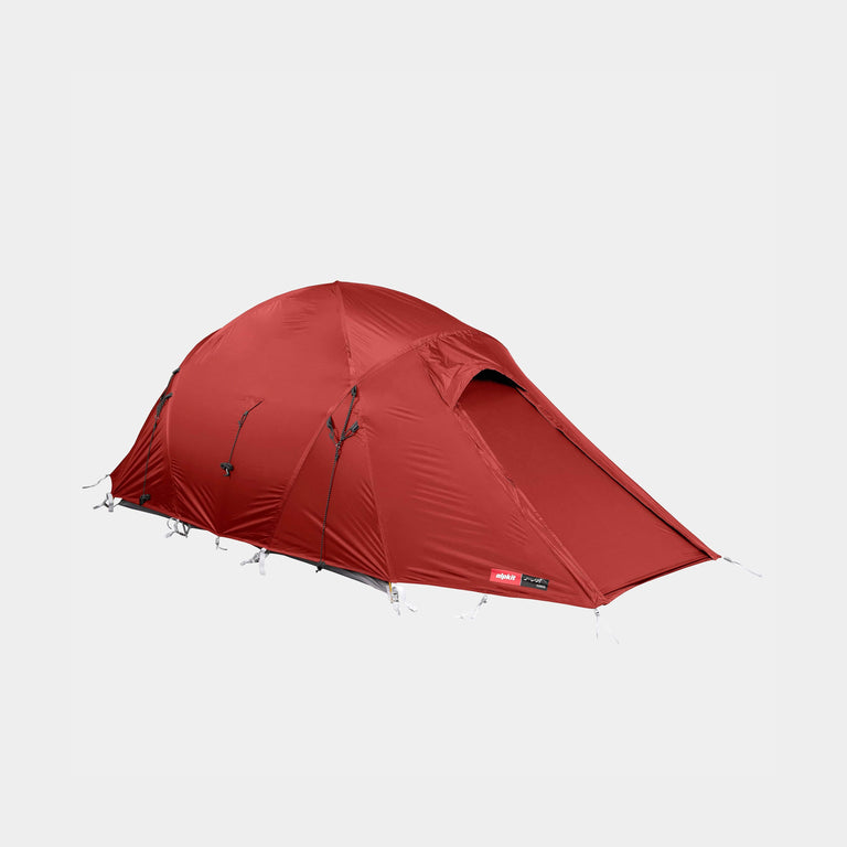 alpkit kangri mountain tent in chilli red -closed