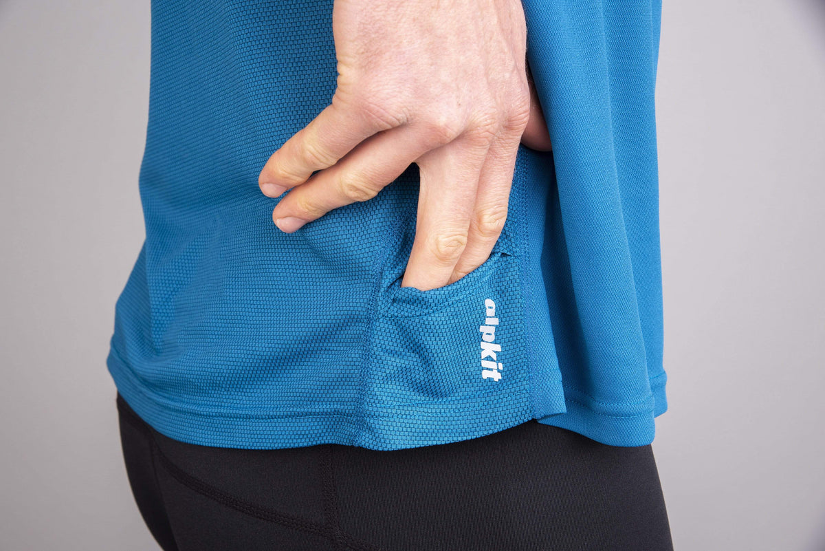 mens alpkit koulin trail vest baselayer in reef pocket