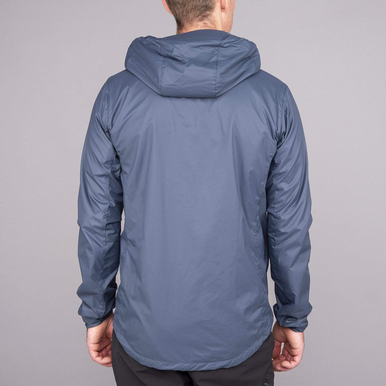 mens alpkit morphosis jacket in slate rear - closed