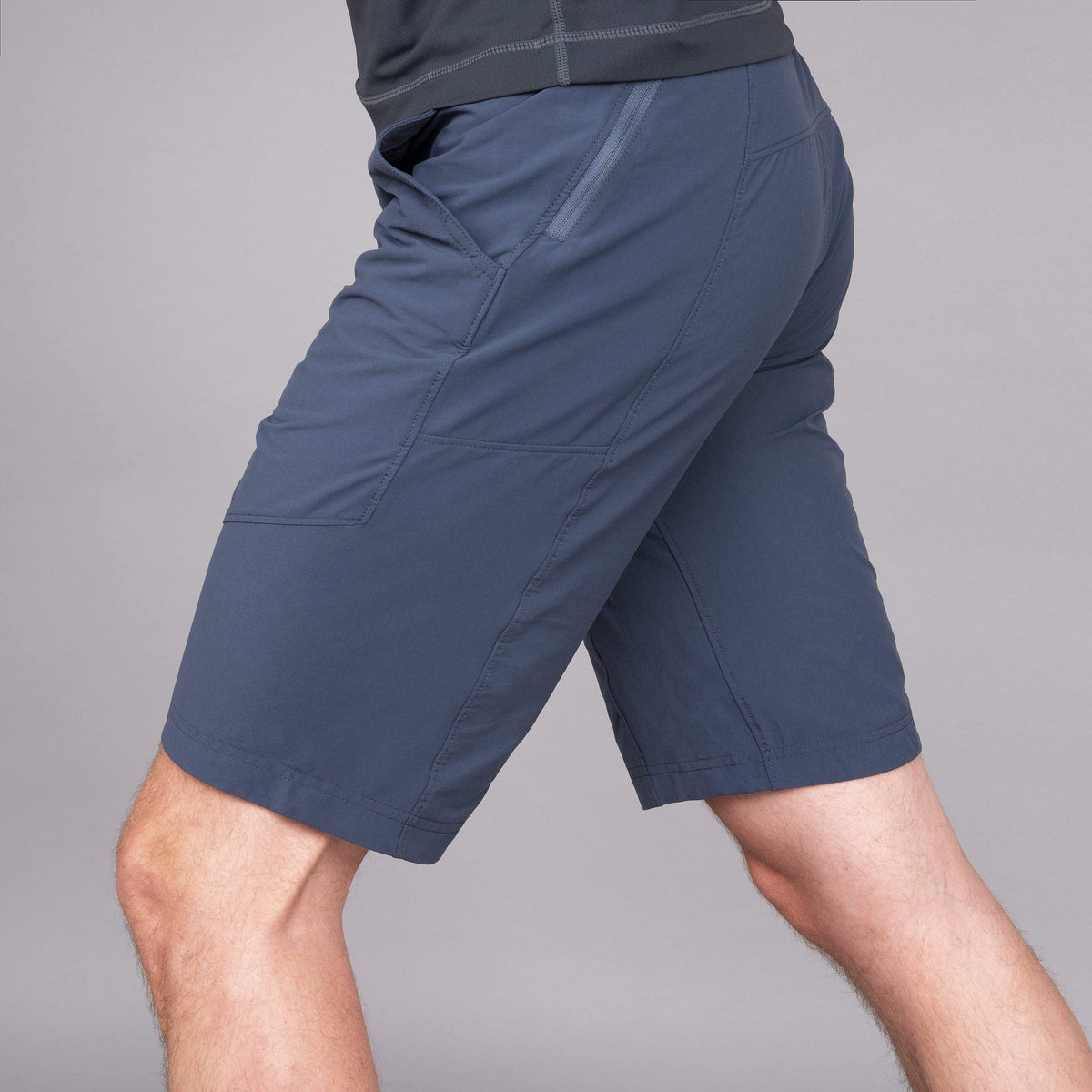 mens strada short in dark denim side