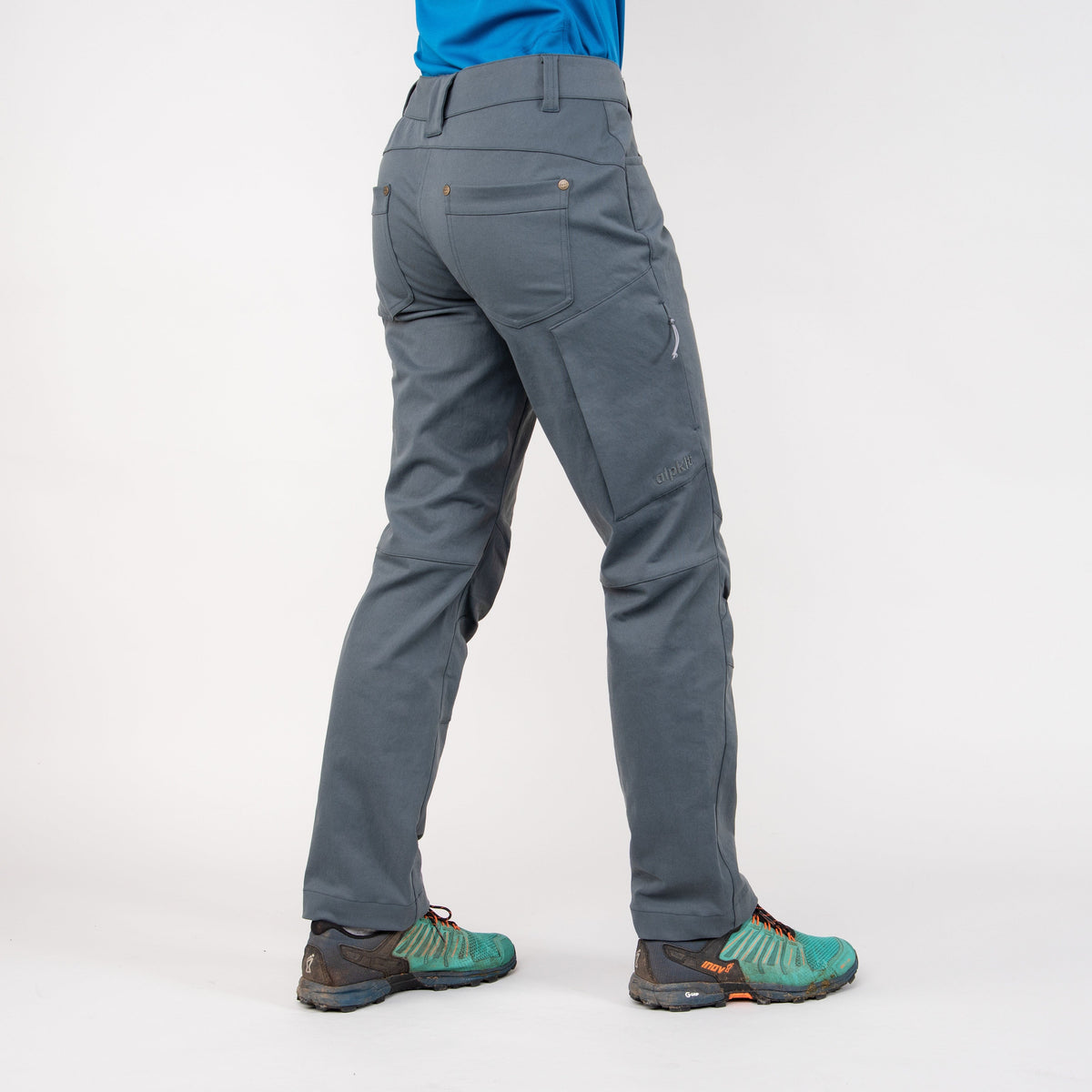 alpkit womens skarven trousers in grey back