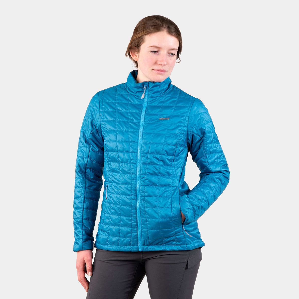 womens alpkit heiko insulated jacket in atoll blue|rg