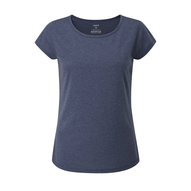 womens Alpkit picu tee in twilight - closed