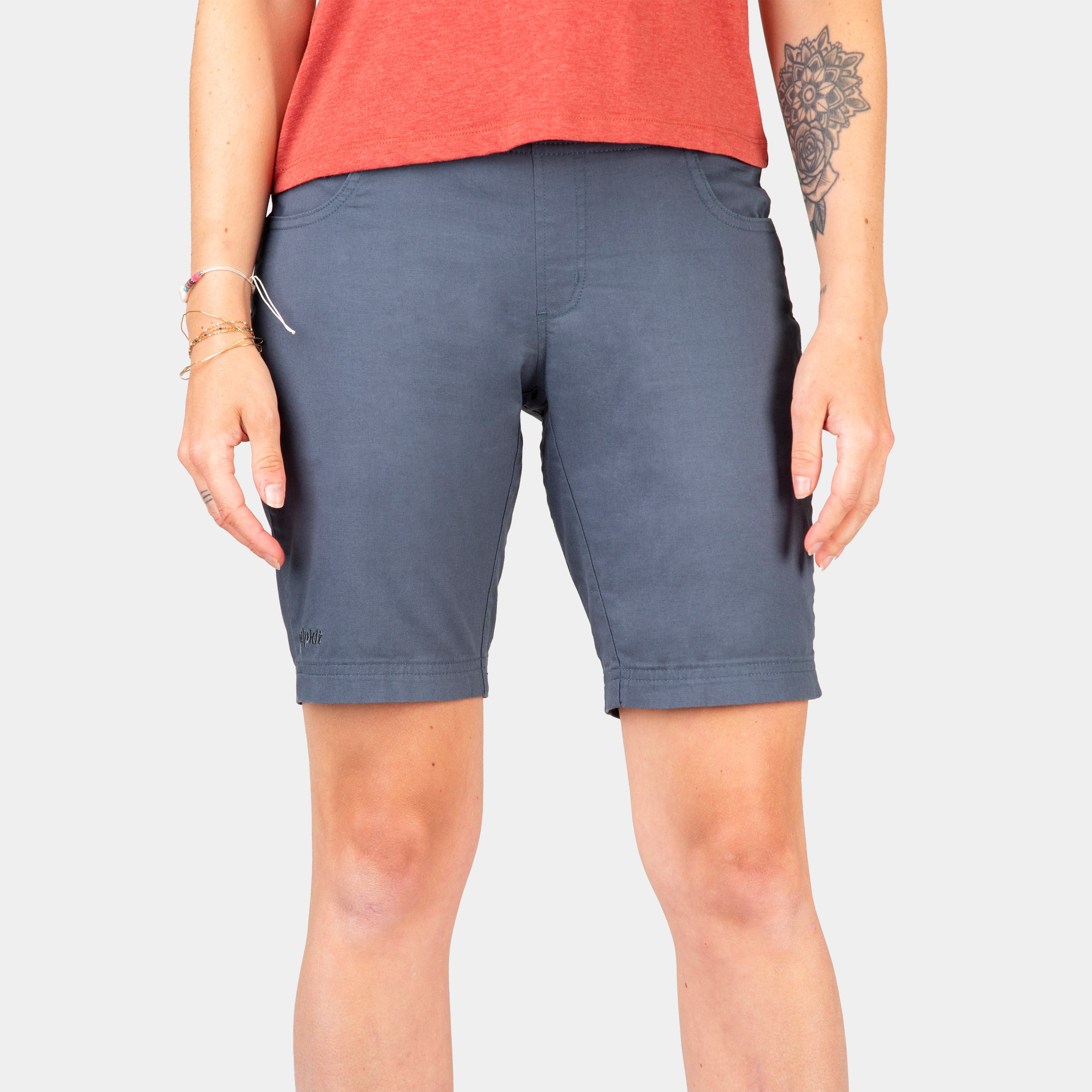 Stretch on sale font shorts