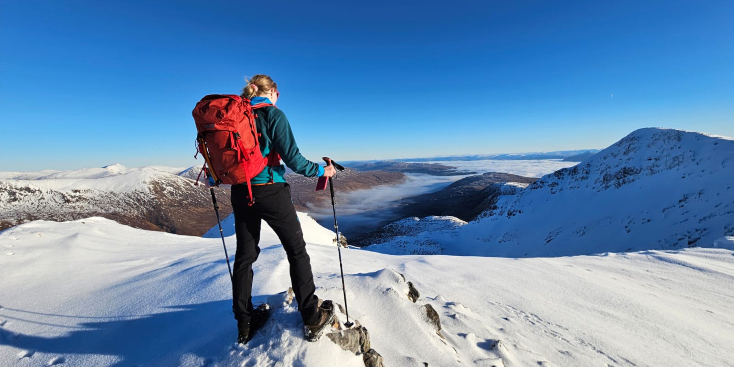 Lightweight 45 litre mountaineering pack ski touring