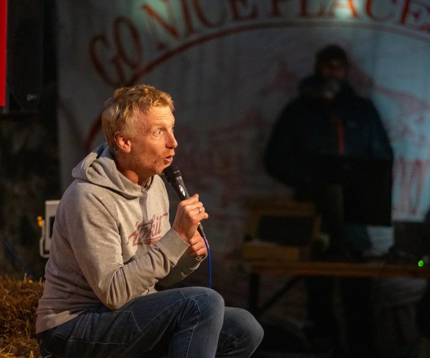 Alastair Humpreys presenting another inspirational talk