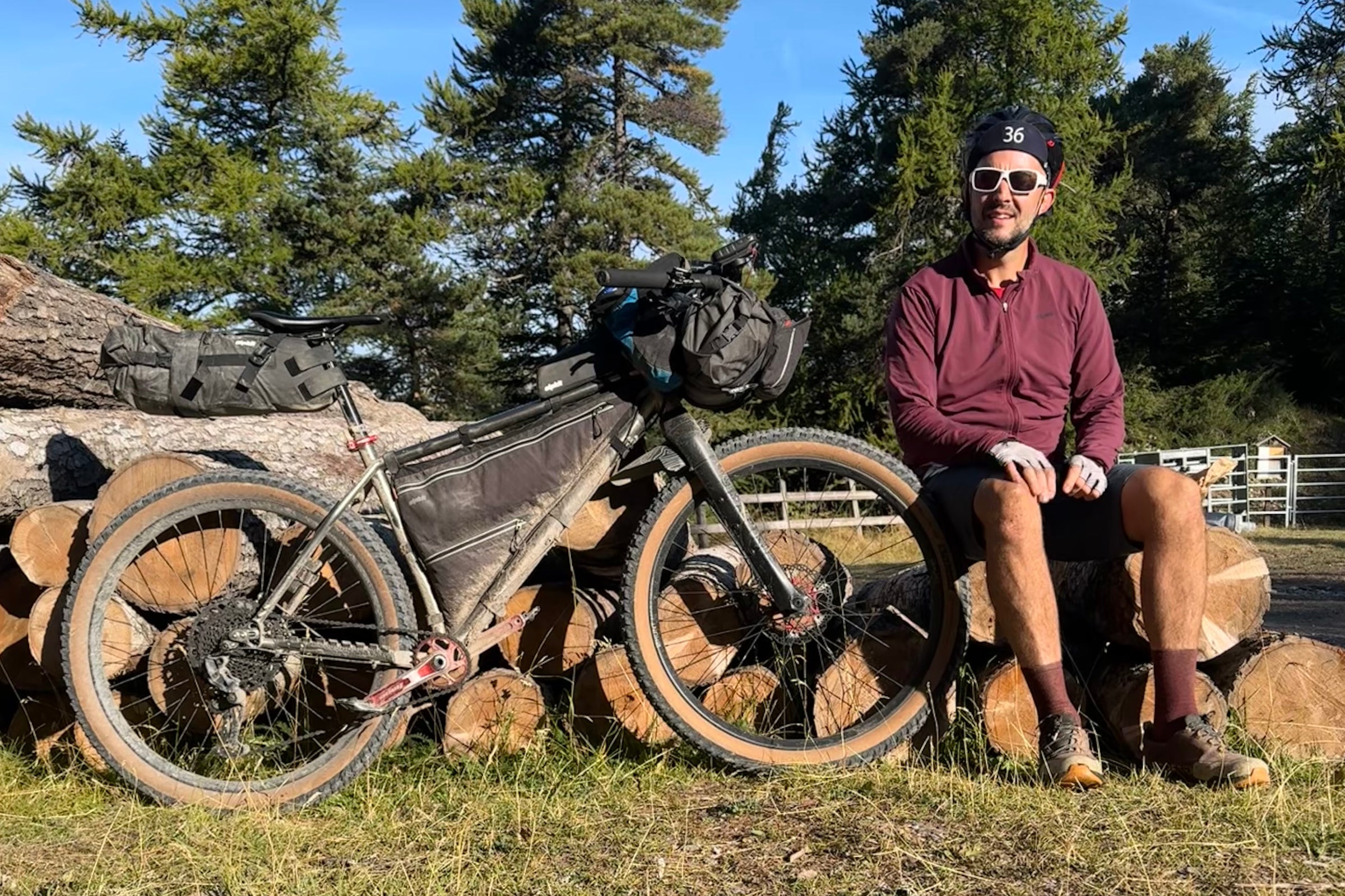 Rider on the Alps Divide