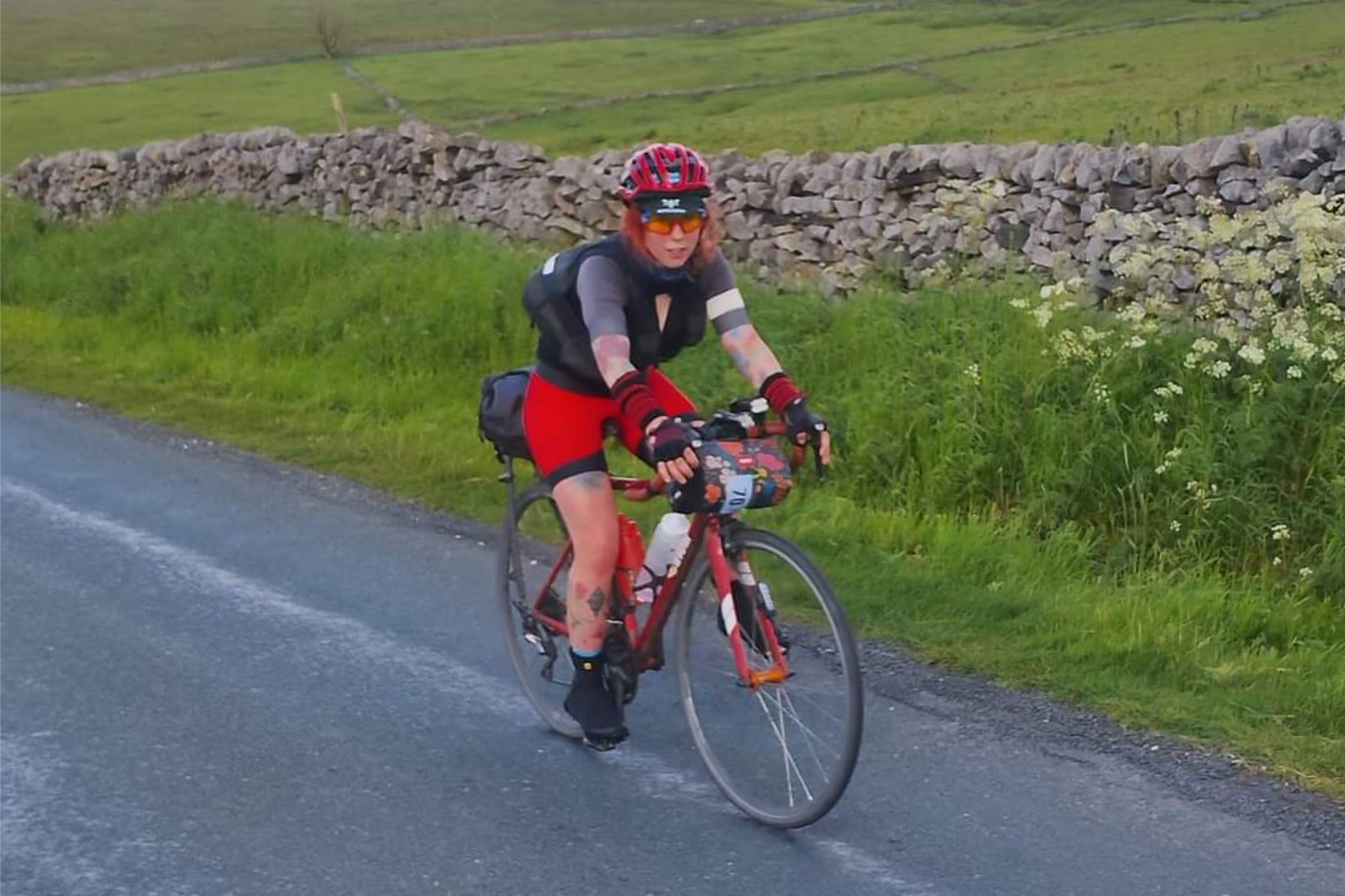 Sophia riding an Audax