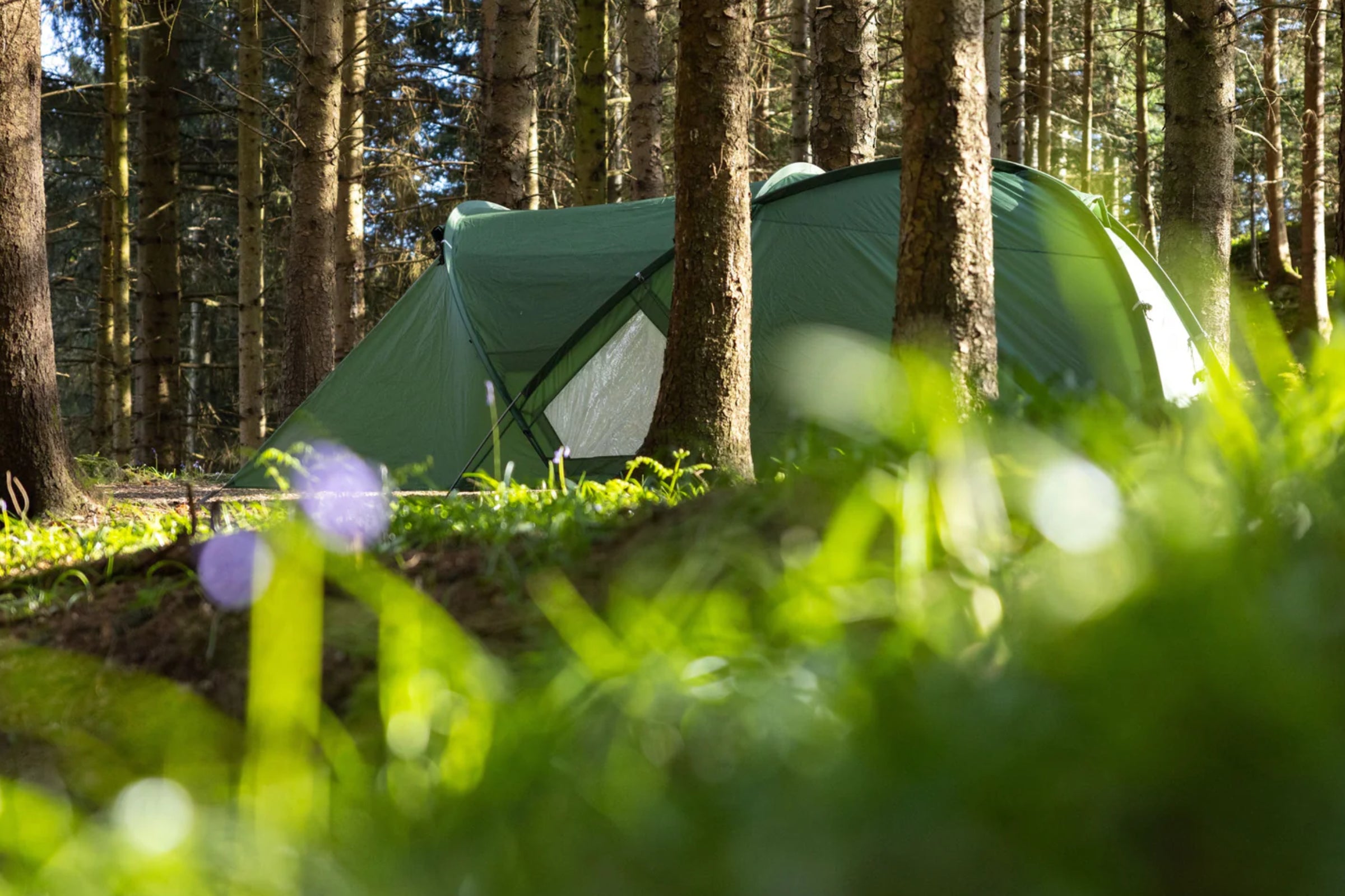 Geodesic family camping tent