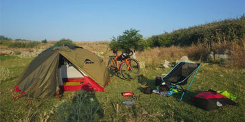 A setup for a three month cycle tour