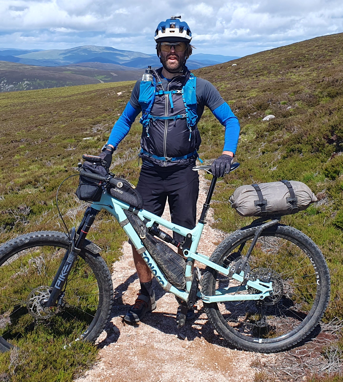 Full suspension MTB bikepacking on the Cairngorm Loop