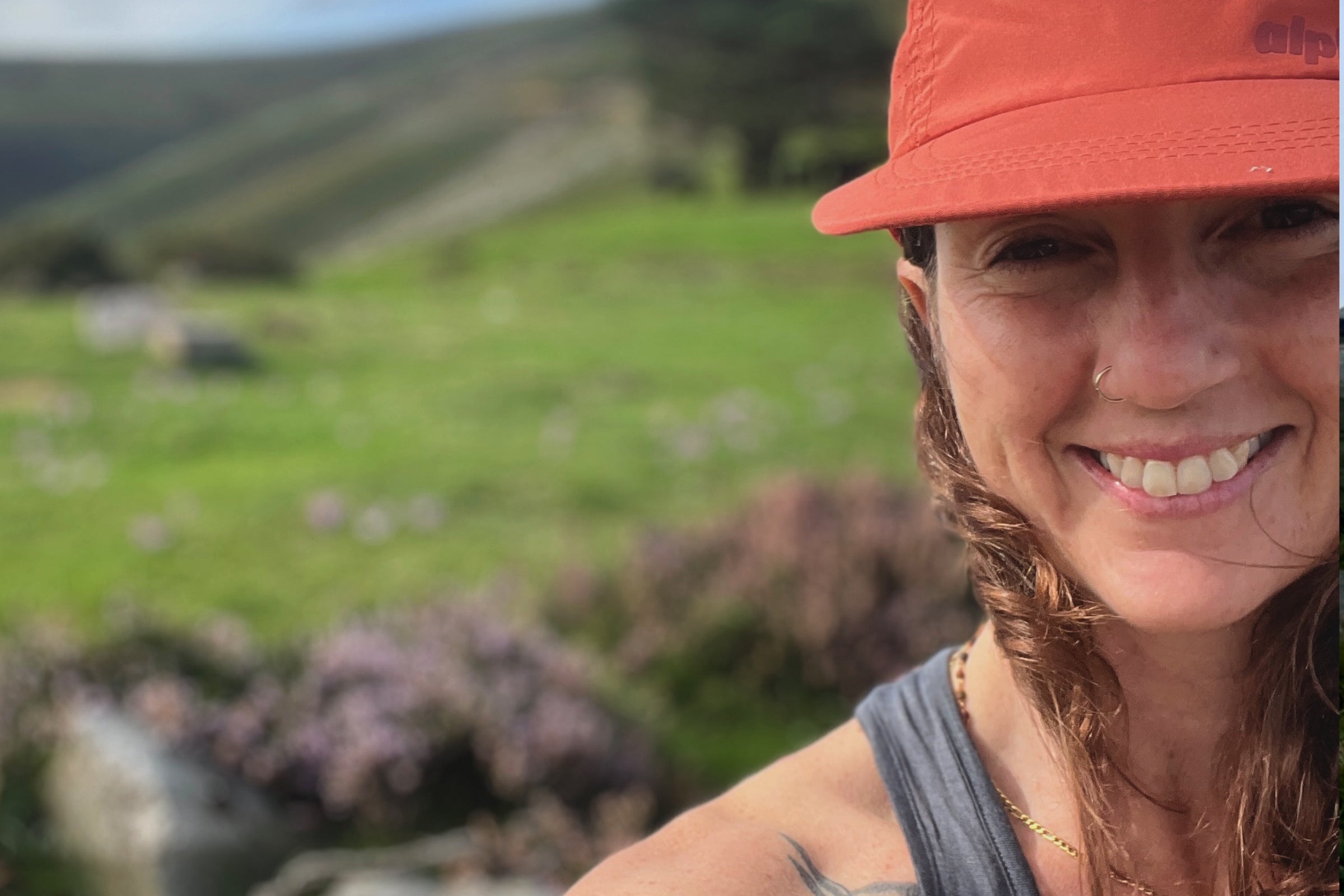 Emily walking the El Camino Trail
