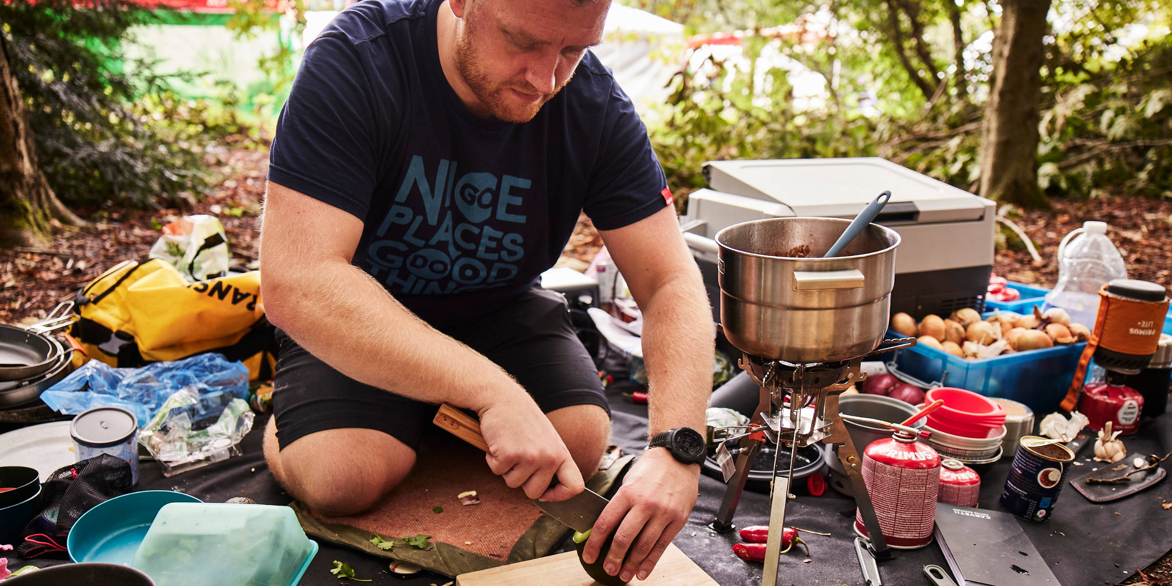 Cooking real food while camping