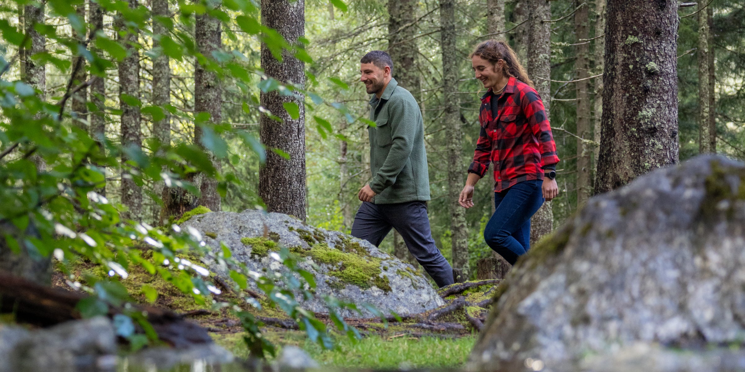 Hillwalker wearing fleece midlayer