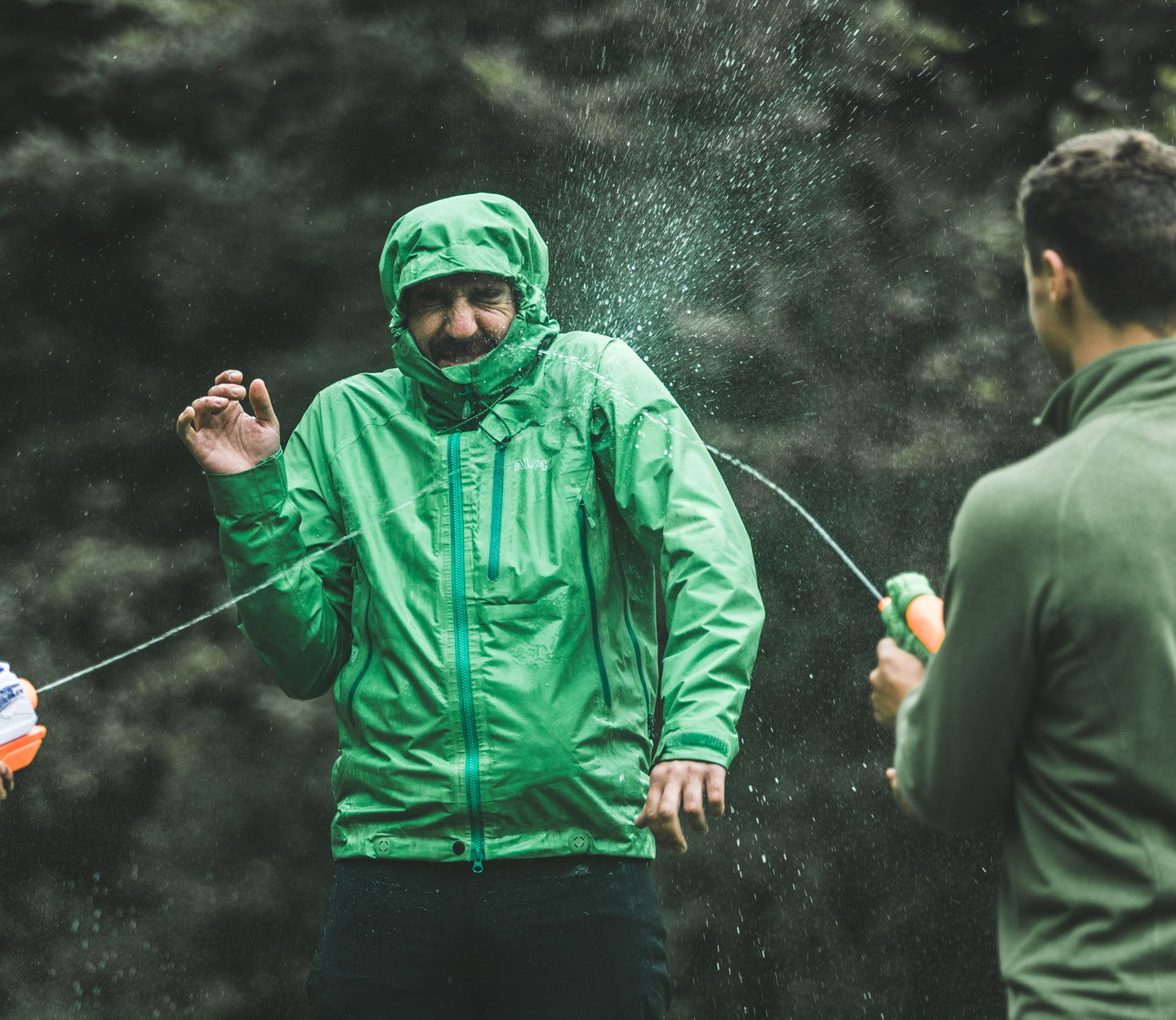 POLE-RACING Men Waterproof Breathable Rain Suit Rain Jacket and