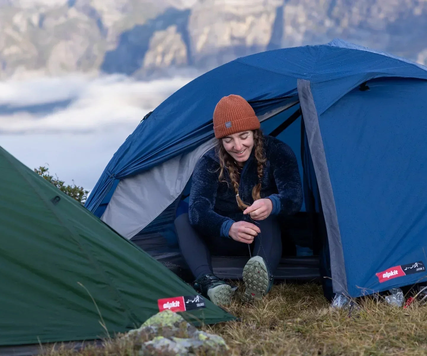 Wild camp in the mountains