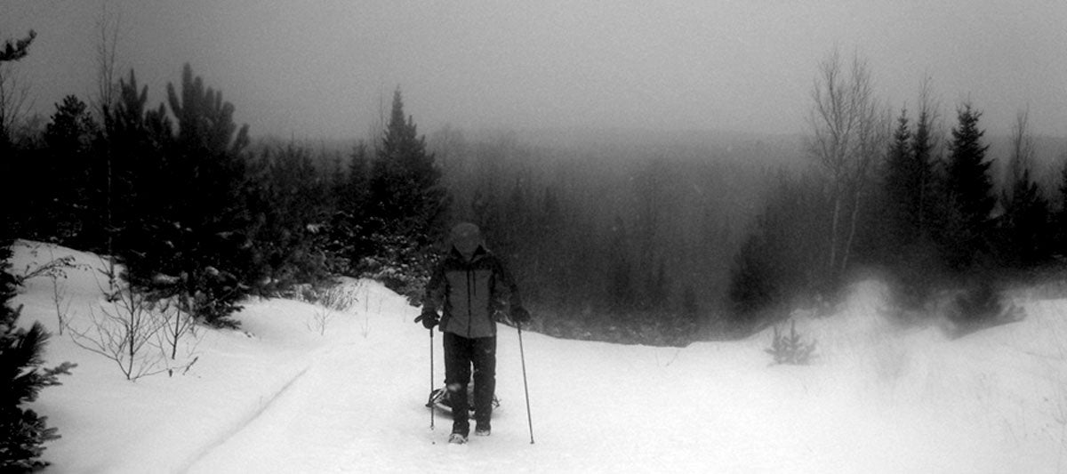 Winter conditions on the Arrowhead 135 ultra race