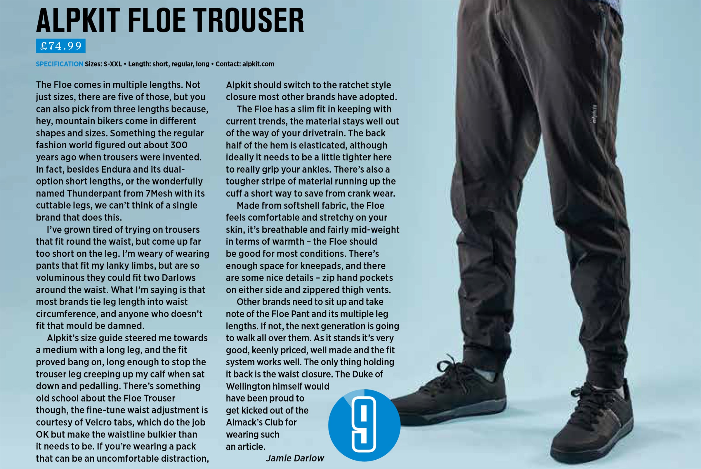 mbr reviews Floe Trousers