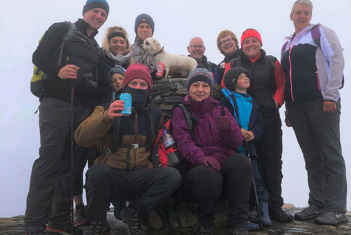 Next Stage participants on a wellbeing walk in the hills of the North West