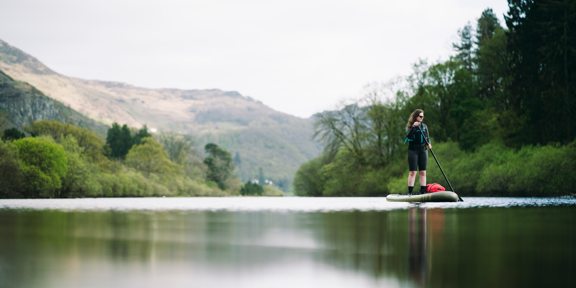 Paddleboard river touring and camping trip