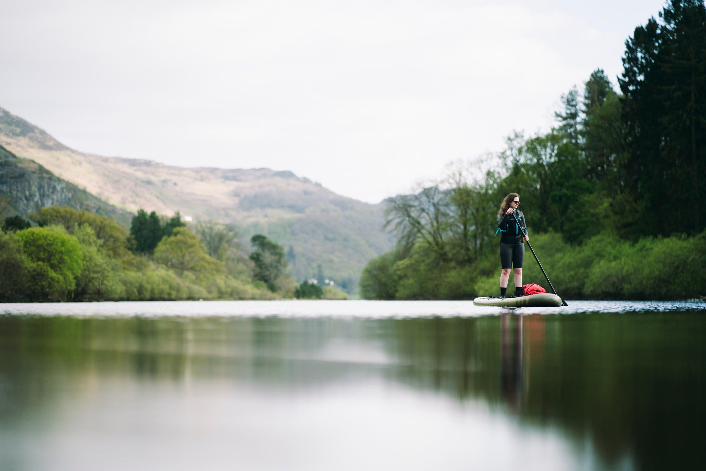 Paddleboard river touring and camping trip