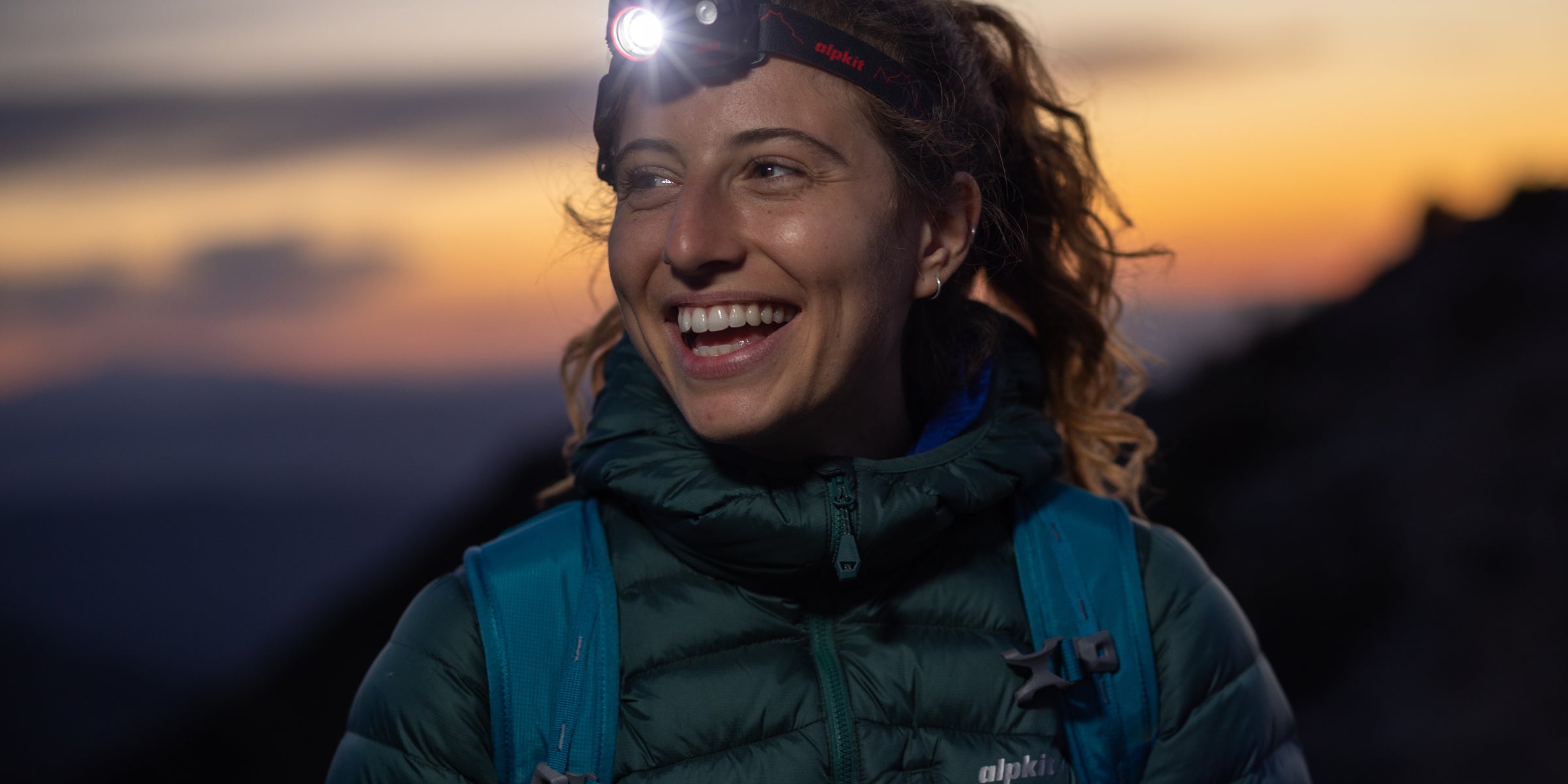 Outstanding brightness of a hillwalking headtorch