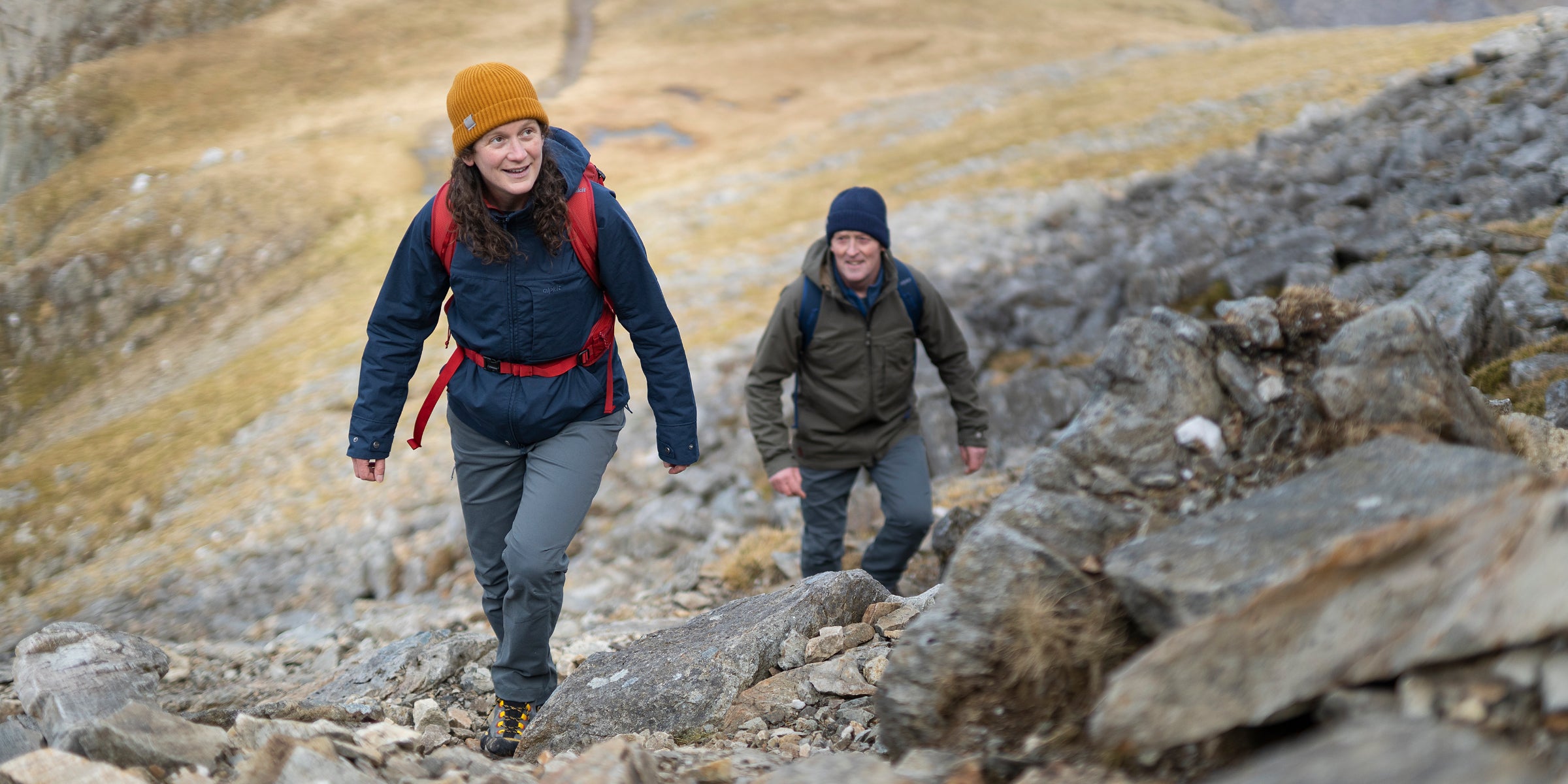 Ventile hillwalking jacket in Snowdonia