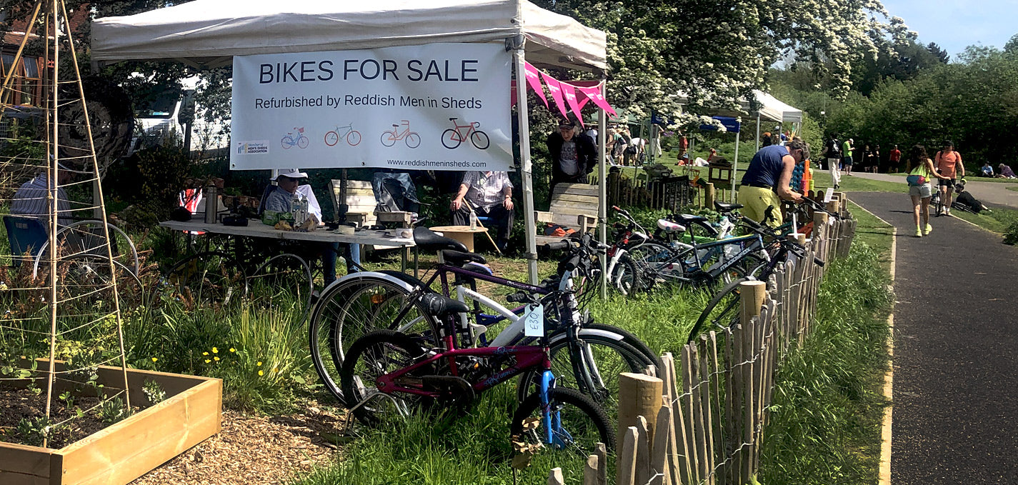 The Reddish Men's bike Shed