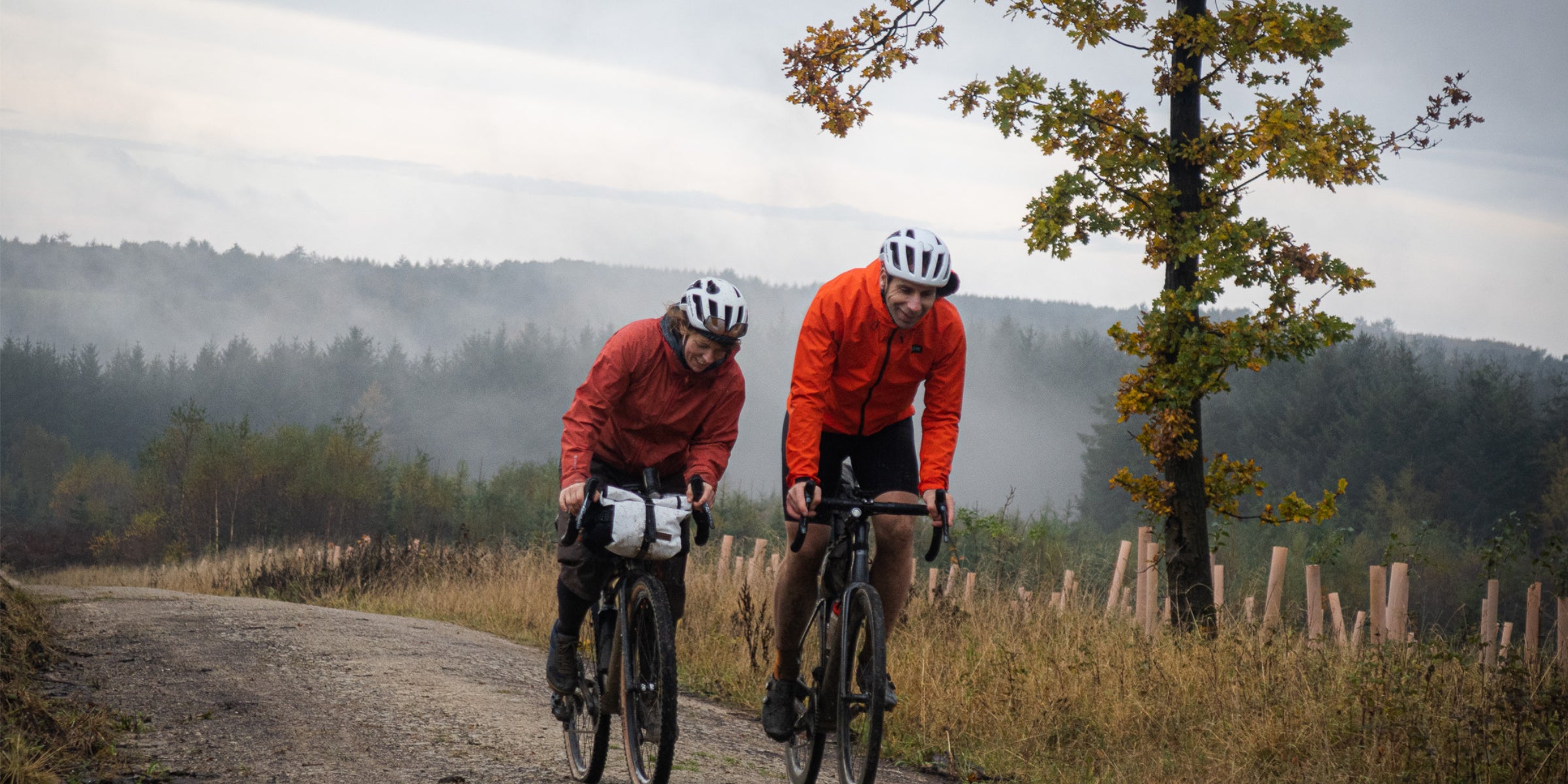 Jenny Graham and Mark Beaumont riding the Yorkshire Trail